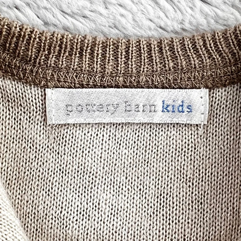 Pottery Barn‎ Kids Infant 0-3m Baby Deer Knit Romper Jumpsuit Brown White Spots
